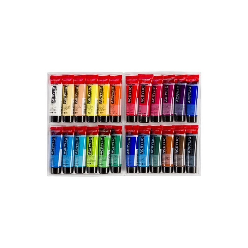 Amsterdam Standard Series Acrylic Paint Set of 72 Colors in 20 ml Tubes 