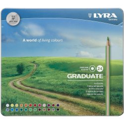 Lyra Graduate Colour Pencils Tin of 24 Assorted Colours