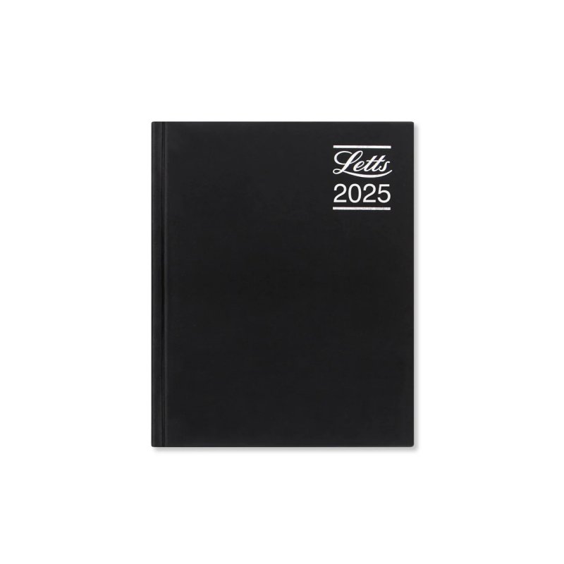 Rhino A5 Week to View Diary with Appointments, Notes and Planners 2025 Black - English