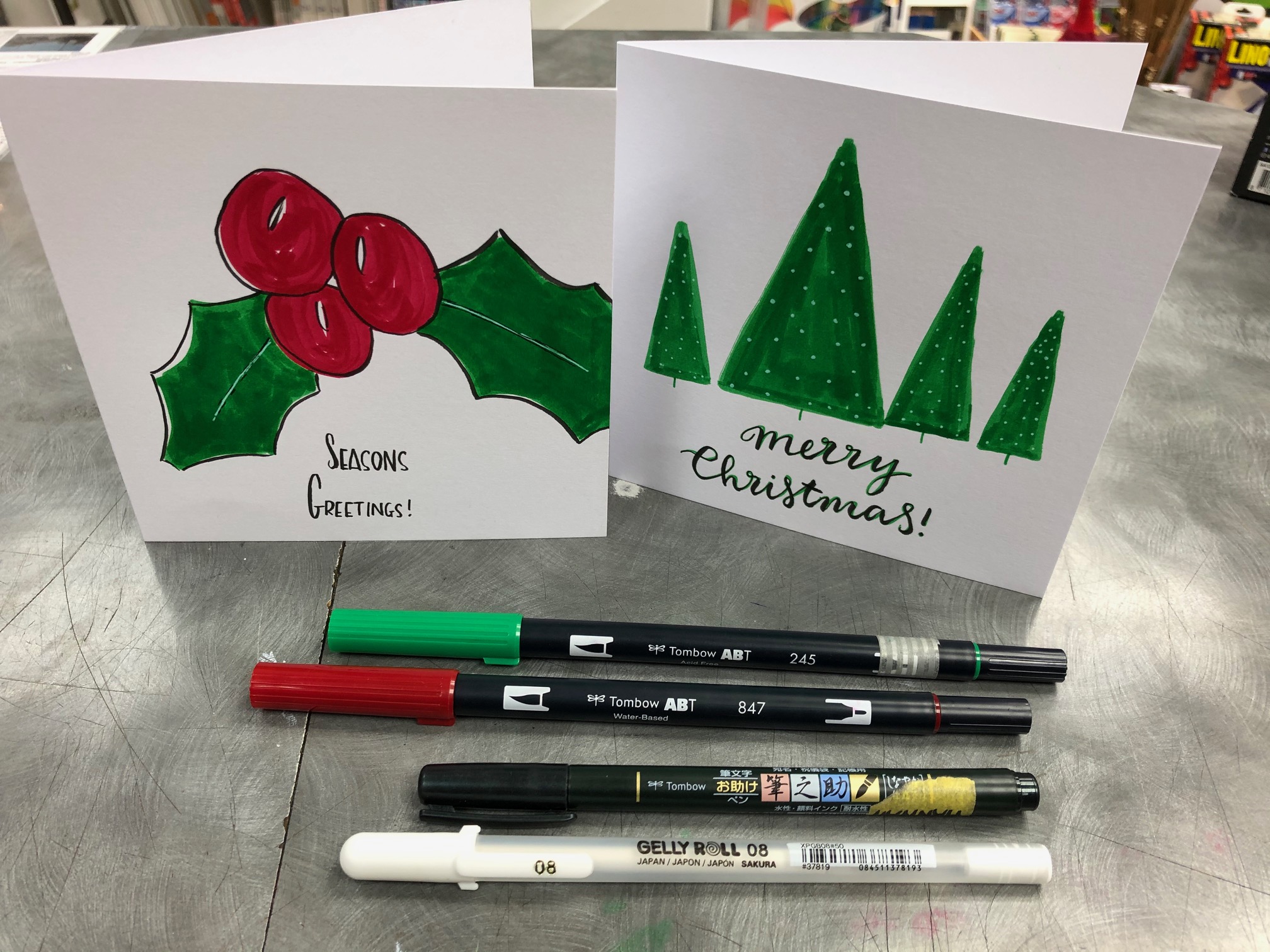 Handmade Christmas Cards on a Budget by Hannah